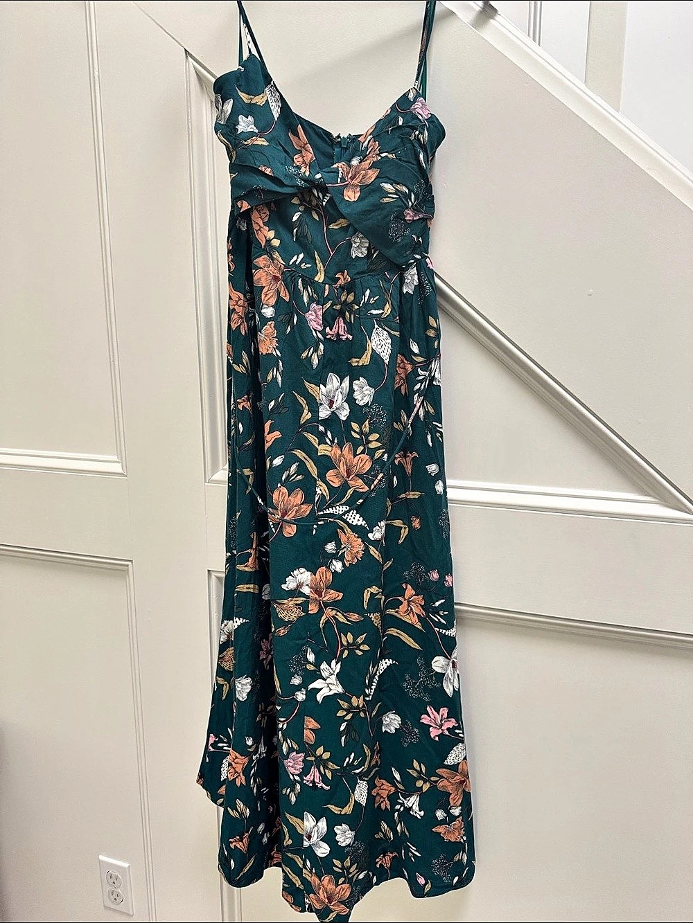 Hello Molly Floral Maxi Dress Green & Multicolor Small